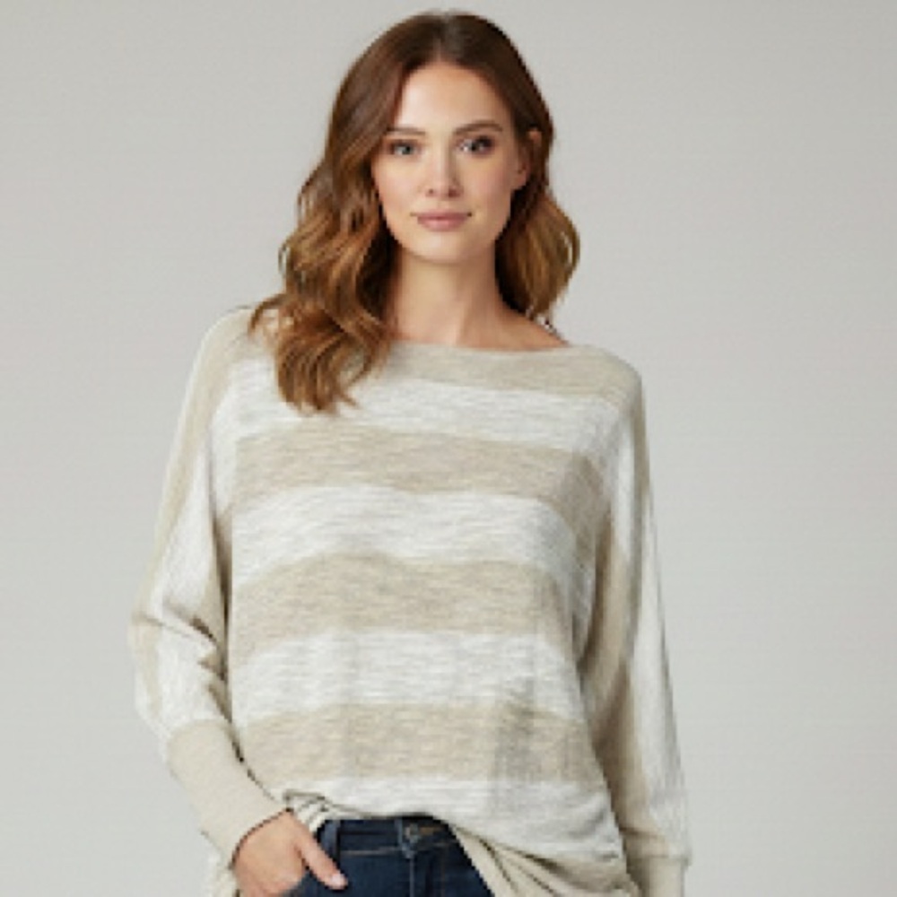 EXPRESS Striped Cotton Knit Top